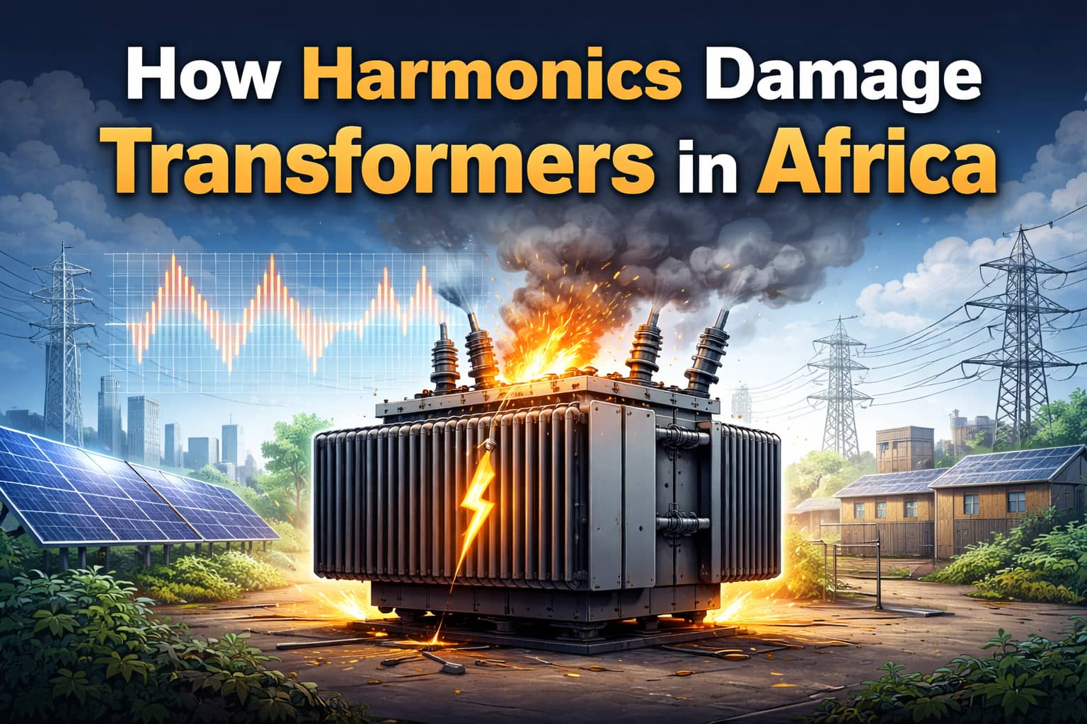 Poor power quality issues damaging a transformer in Africa
