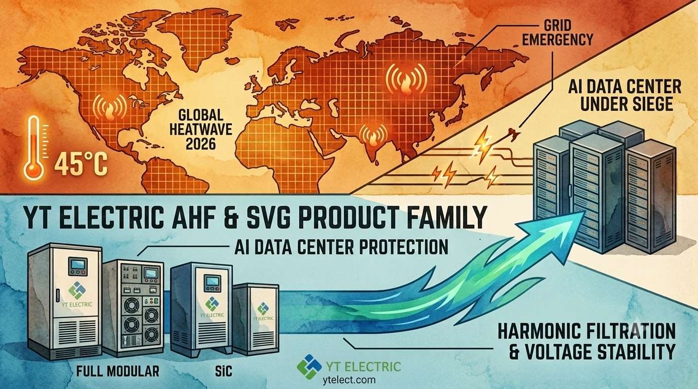Centros de datos de IA bajo asedio: los AHF y SVG de YT Electric protegen las redes eléctricas globales durante la ola de calor récord de 2026