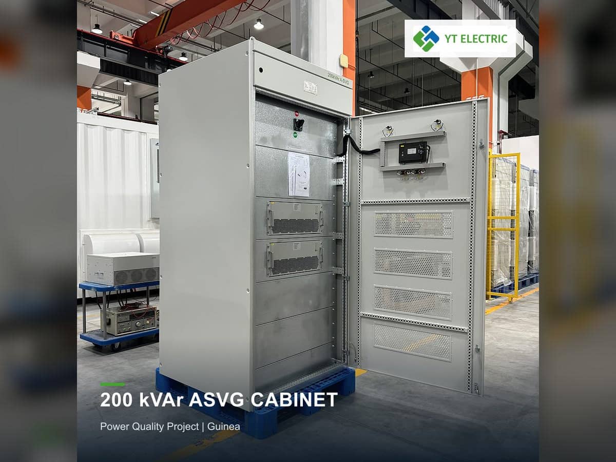 Gabinete ASVG de 200kvar para Guinea | Solución de calidad de energía | YT Electric